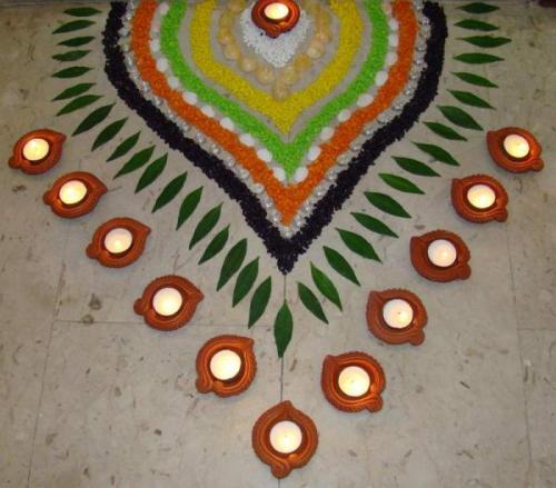 Særlige Rangoli Designs Corner Rangoli