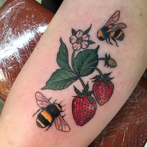 Dobbelt jordbær tatovering