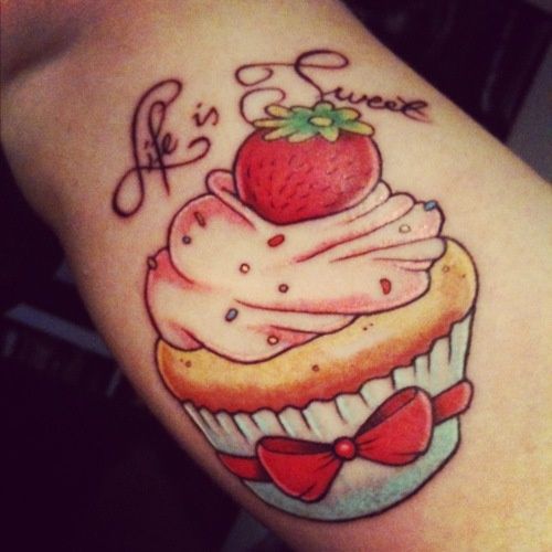 Jordbær Cupcake Tattoo