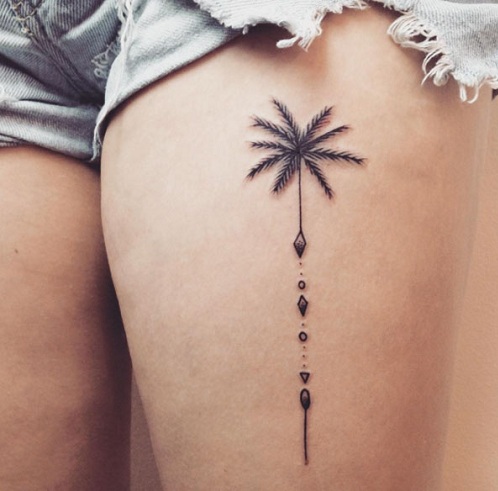 Casual Palm Tree Tattoo