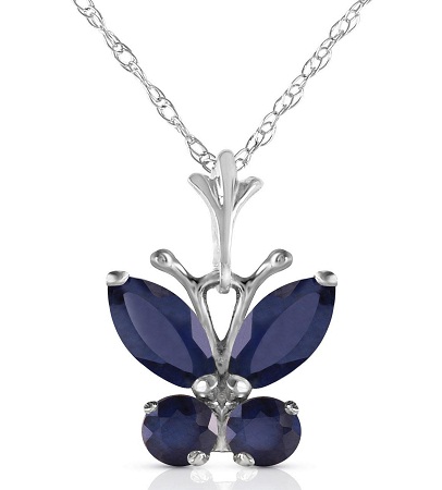 Sapphire Butterfly Charm nyaklánc