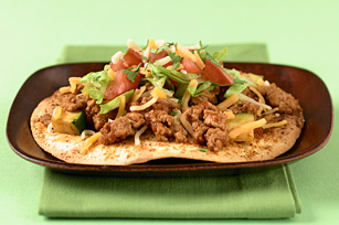 Pulyka zöldség tostadas