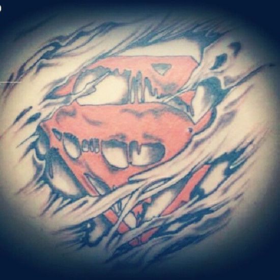 Logo af Superman Tattoo Design