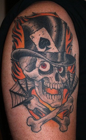 Crossbones Joker Tattoo