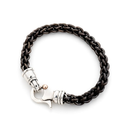 Titanium mørkt og sølv armbånd