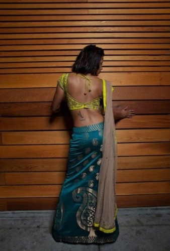 Designer gul bluse