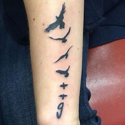 Nyáj madarak Emlék tetoválás