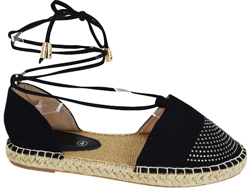 Sandaler med rem til Espadrilles