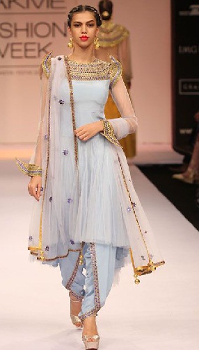 Netted Salwar med Dhoti Pant