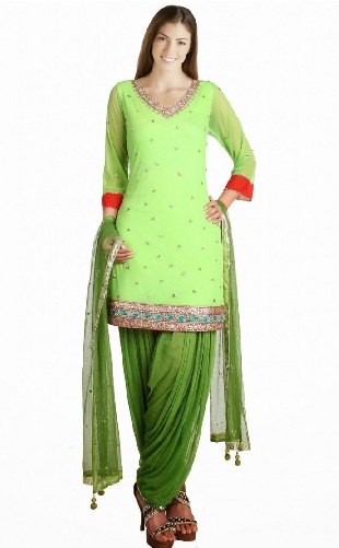 Net Patiala Salwar Kameez