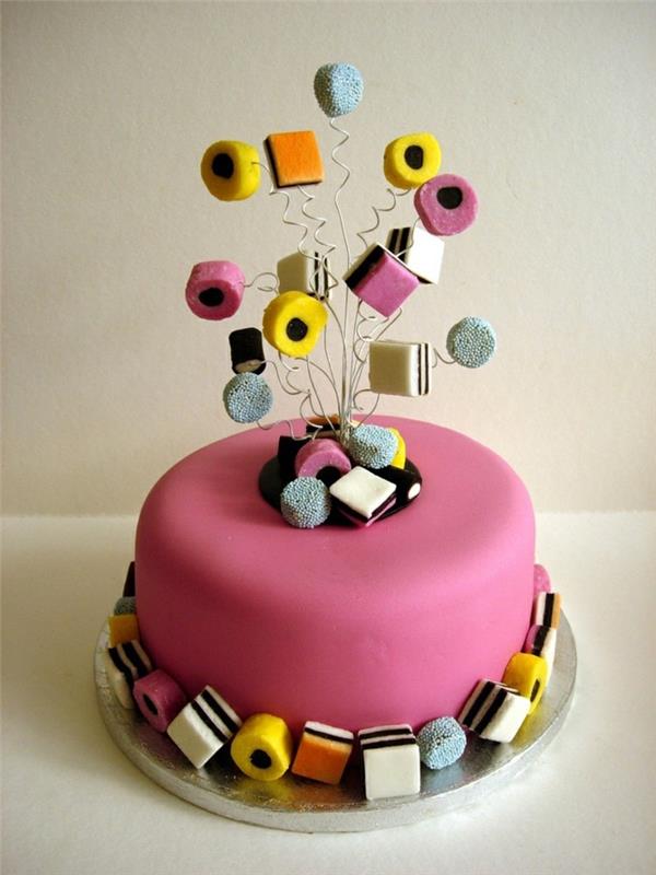 kakku koristelu syntymäpäiväkakku hauska koristella fondantilla