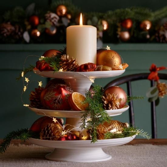 kakku seistä pöytä koristelu joulu