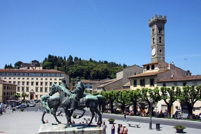 Toscanan loma meren rannalla Fiesole italialainen kaupunki