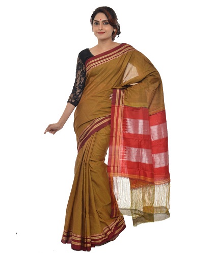 Handloom Gomi Border Ilkal Saree