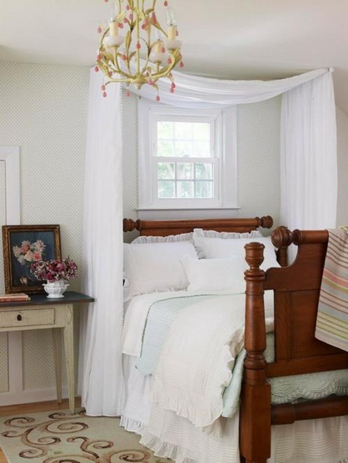 perinteisesti käytännöllinen kiinteä sängyn runko patja kattokruunu vintage-tyyli