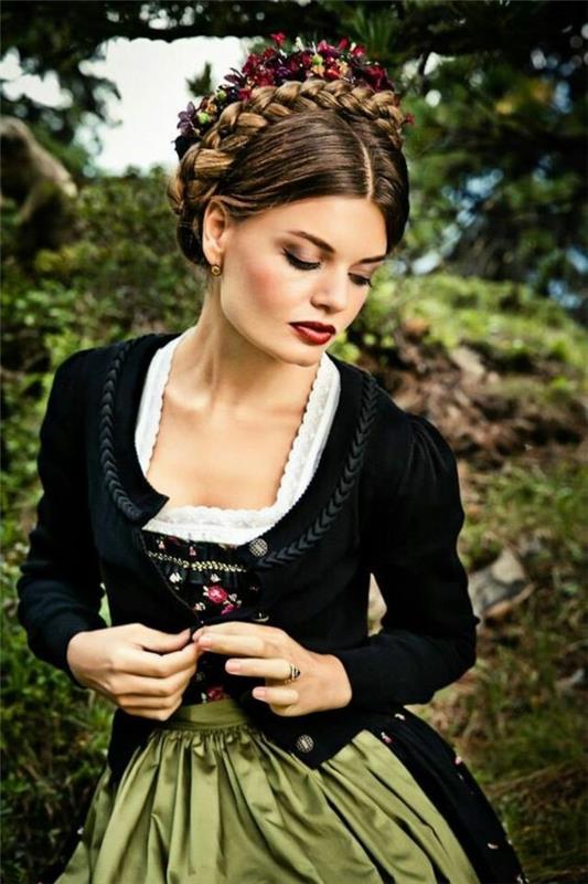 perinteinen dirndl ja dirndl -takki