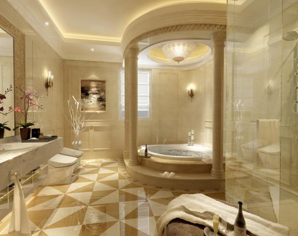 unelma kylpyhuoneet geometrinen kuvio lattialaatat pilarit