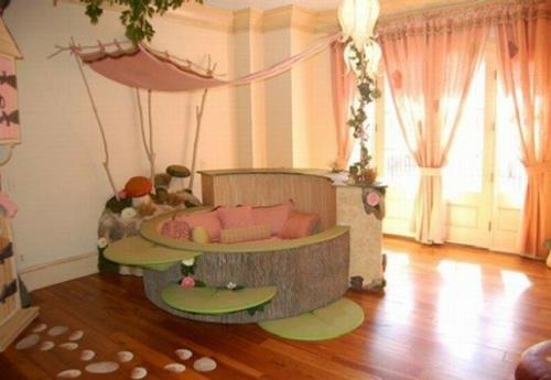unenomainen lastenhuoneen suunnittelu vaaleanpunainen tyttö alkuperäinen