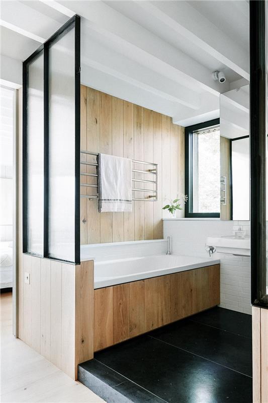 unelmakoti kylpyhuone puusta ja marmorista