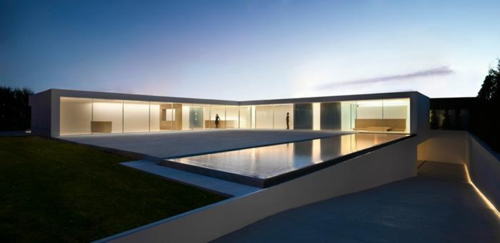 unelmarakennus minimalistinen yksikerroksinen rakennus