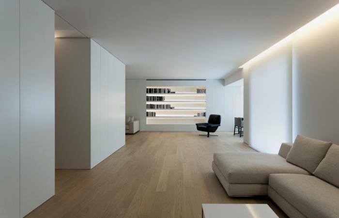 rakentaminen unelma talo olohuone minimalistinen sisustustyyli