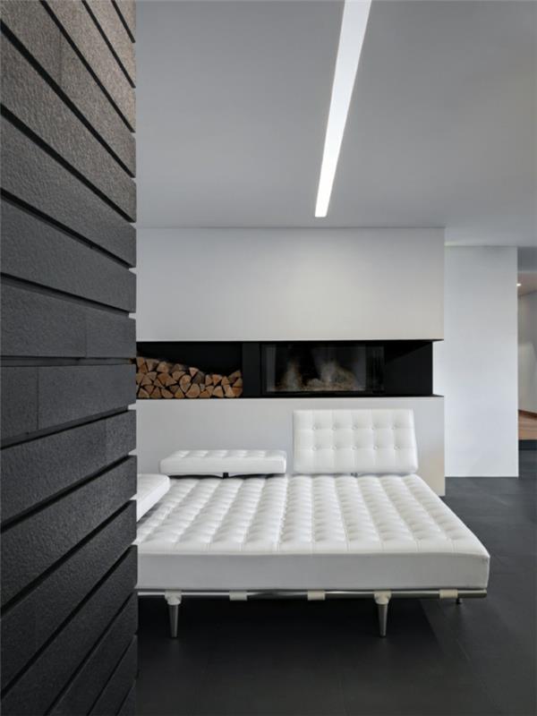 unelma kotiin minimalistinen makuuhuone takka