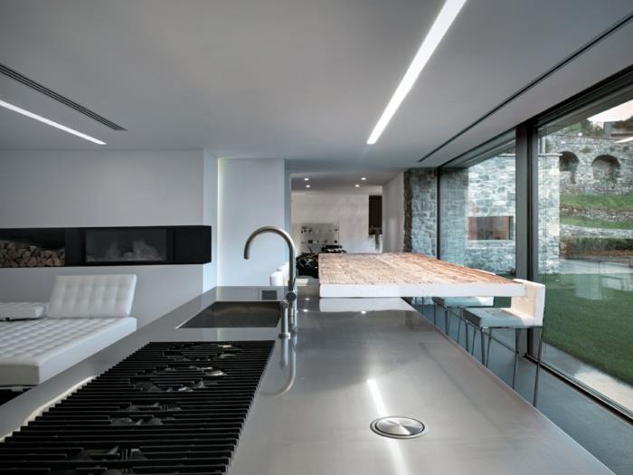 unelma talo moderni design avokeittiö keittiö minimalistinen varusteet