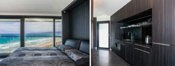 unelma talot Fairhaven Beach House merinäköala F2 Arkkitehtuuri makuuhuone keittiö