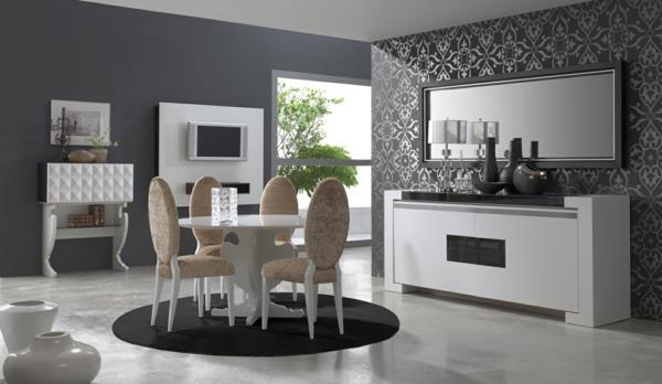 moderni matto moderni minimalistinen pyöreä tummanharmaa harmaa vivahteita