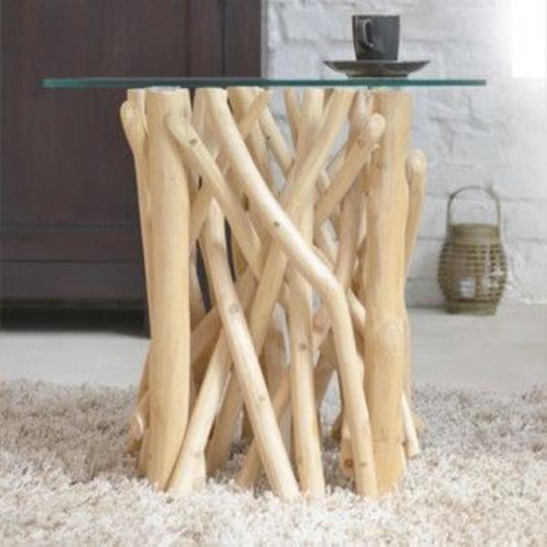 driftwood -olohuoneen pöytä itse vaaleaa puuta