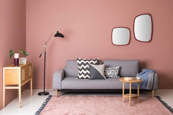 trendikkäitä värejä upea seinän muotoilu vaaleanpunaisena
