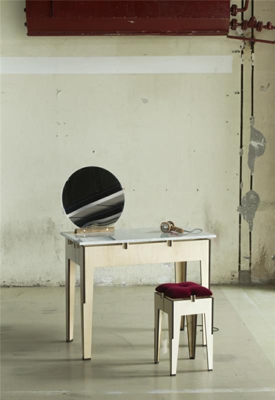 trendit huonekalut dutsch design viikko retro tyyli yksinkertainen pukeutumispöytä jakkara