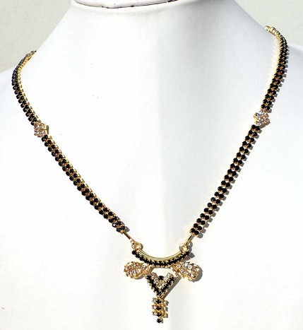 Fekete gyöngy mesterséges mangalsutra