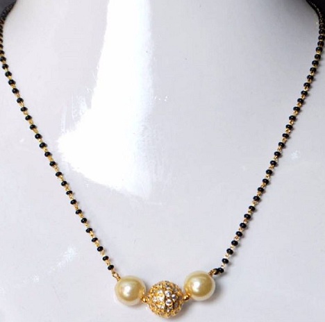 Kunstig perle Mangalsutra