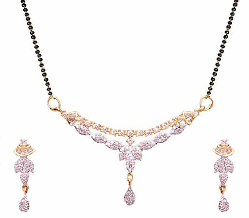 Mesterséges gyémánt Mangalsutra