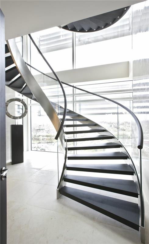 stair railing glass spiral staircasekuva ikkunalaatat