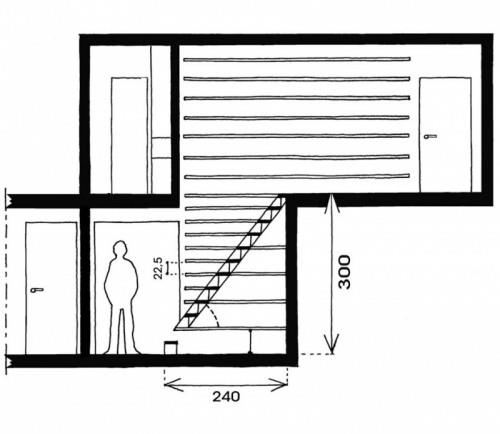 portaikko kirjahyllyt suunnittelu rakentaminen