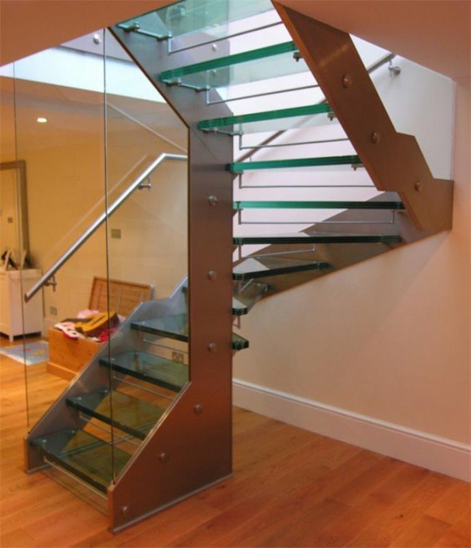 Portaikkojen suunnittelu vakaat portaat lasiterästä
