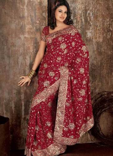 Den broderede Vadodara Saree