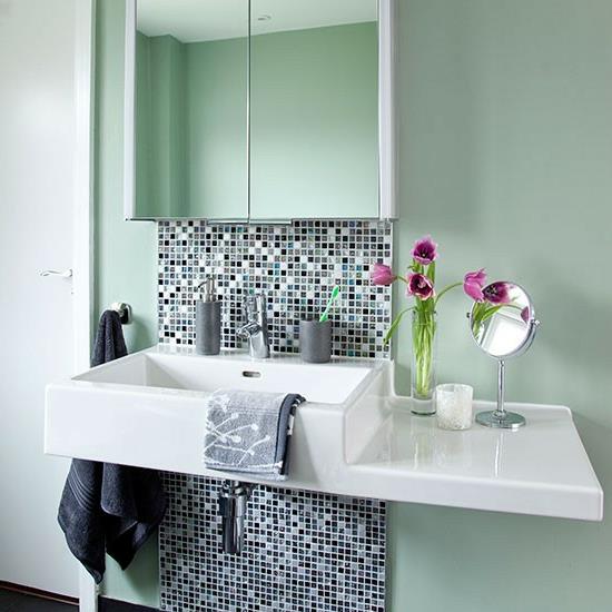 tulppaanit kylpyhuone moderni laatta mosaiikki pesuallas