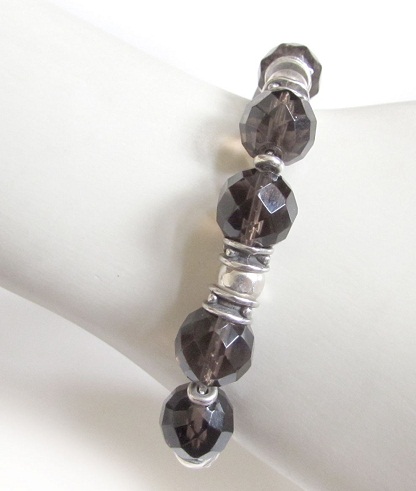 Smoky Quartz armbånd i sterlingsølv