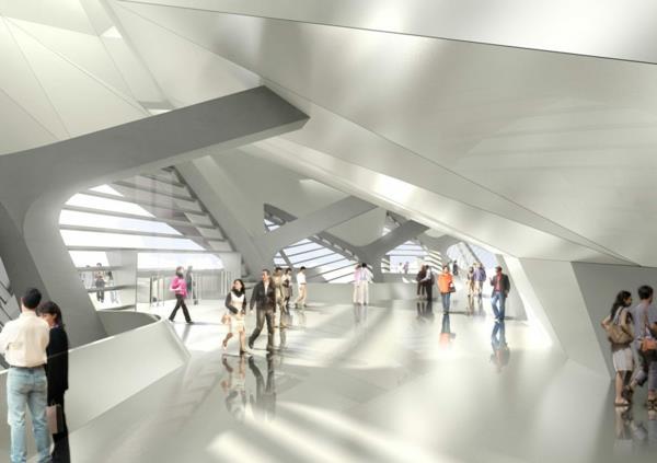erittäin modernit ja innovatiiviset arkkitehtuurin aula -alueet