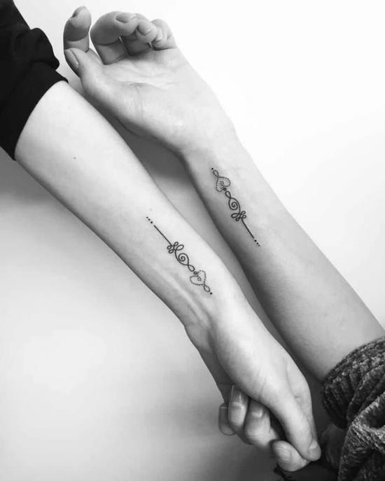 unalome tatuointi ystävyys tatuointi idea