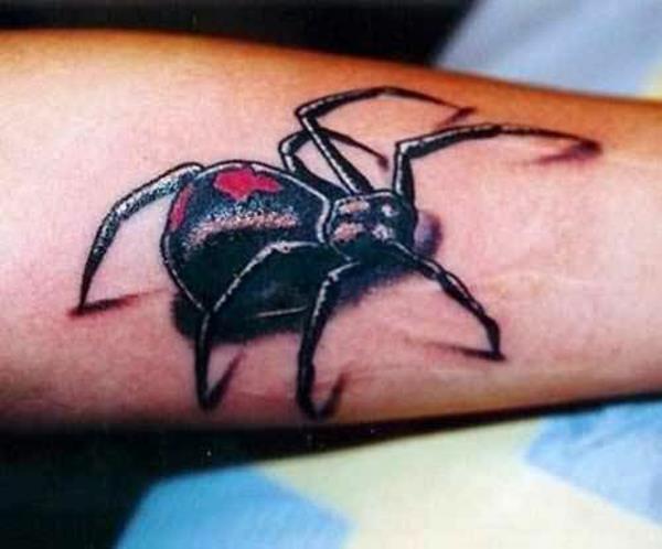 kyynärvarren tatuoinnin suunnitteluideoita hämähäkki