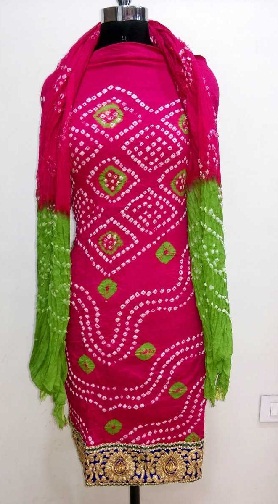Fűzetlen Bandhani Salwar öltöny