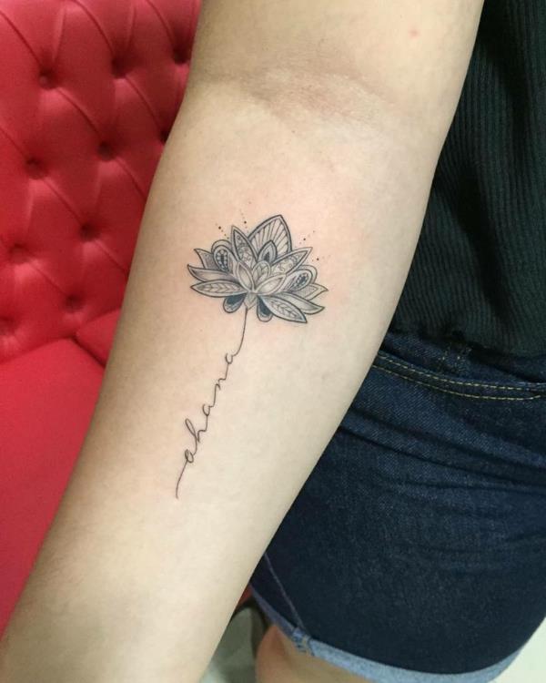 kyynärvarren ohana tatuointi lootus