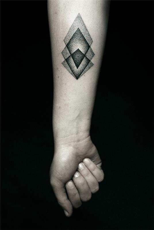 kyynärvarren tatuointimallit yksinkertainen geometrinen