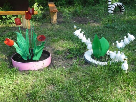 upcycling kukat puutarha sisustus ideoita tehdä se itse