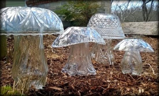kierrätys puutarhakoristeet sienet tekevät syksyn koristeita itse