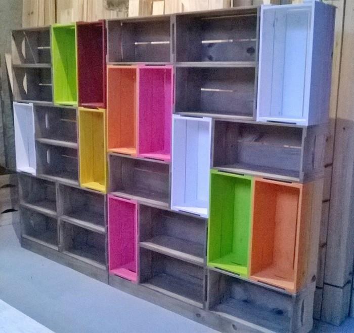 ideoiden kierrättäminen huonekalut viinilaatikoista deco ideoita eläviä ideoita35